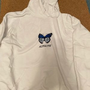 Butterfly Embroidered Alpha Phi Hoodie